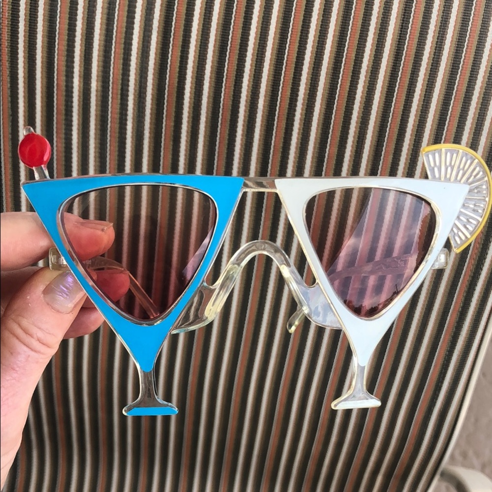 Vintage 1980’s Quirky Cocktail Glass Sunglasses